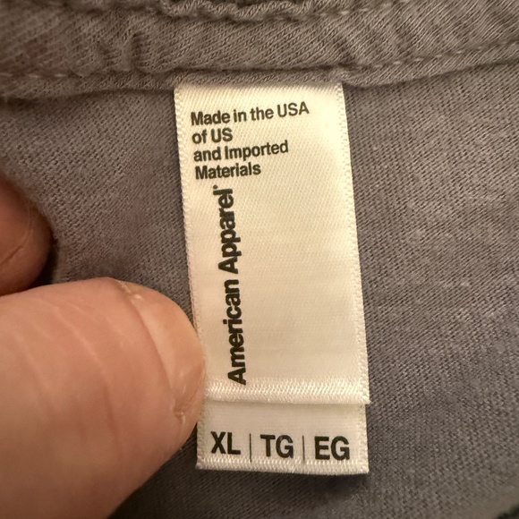 American Apparel Kino Adverts “Six Based” Graphic Tee Gray Regular - Picture 6 of 9